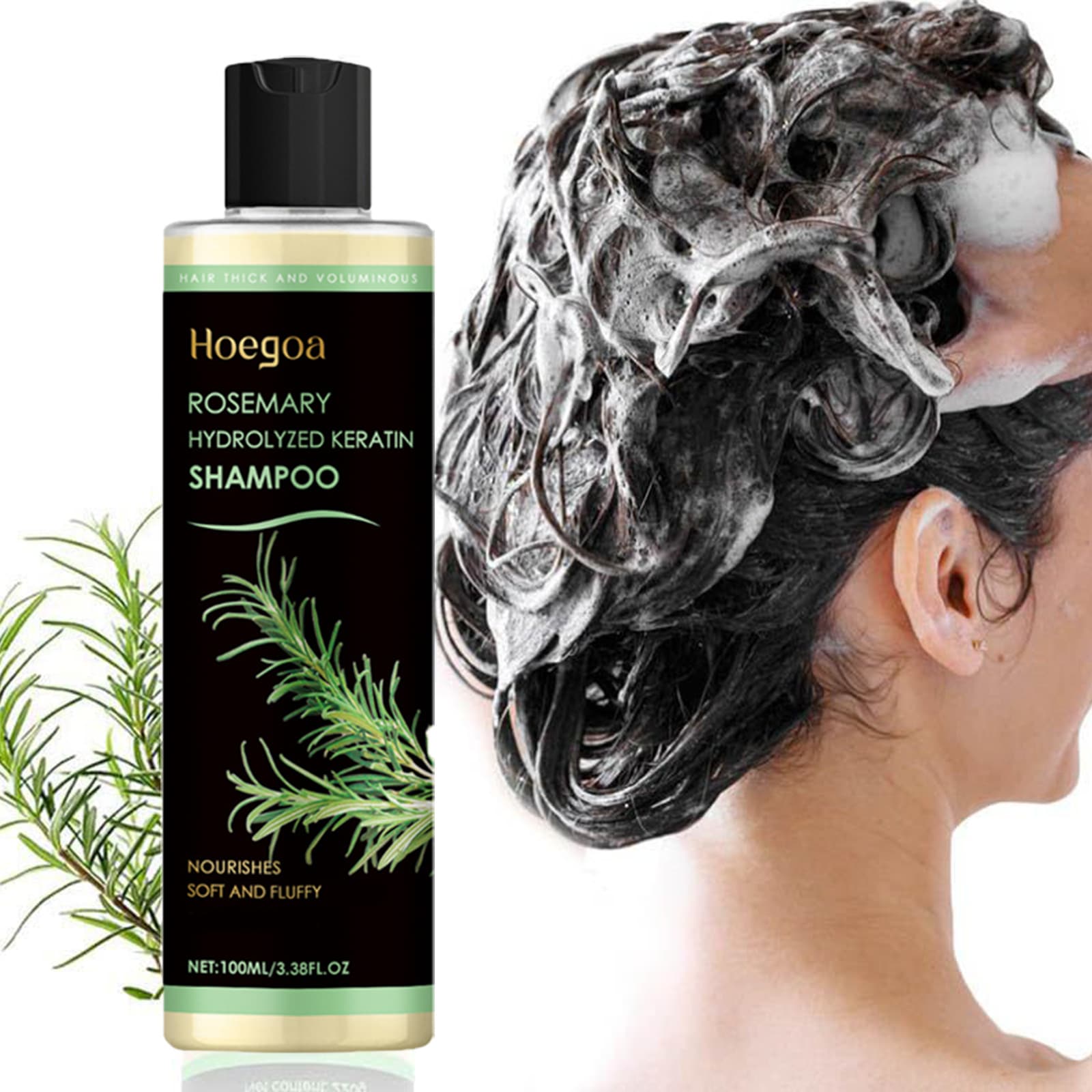 1PCS/2PCS Rosemary Shampoo,Gently Moisturizing Hair Shampoo For Women And Men To Gently Cleanse, Repair