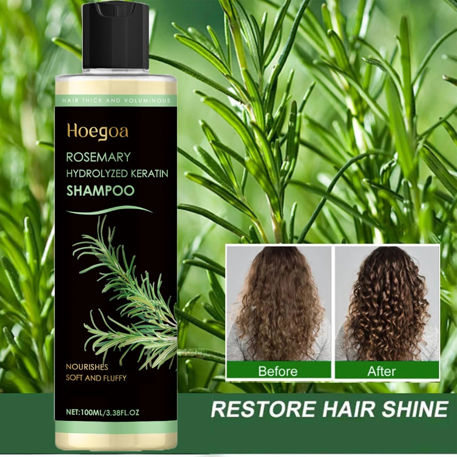 1PCS/2PCS Rosemary Shampoo,Gently Moisturizing Hair Shampoo For Women And Men To Gently Cleanse, Repair