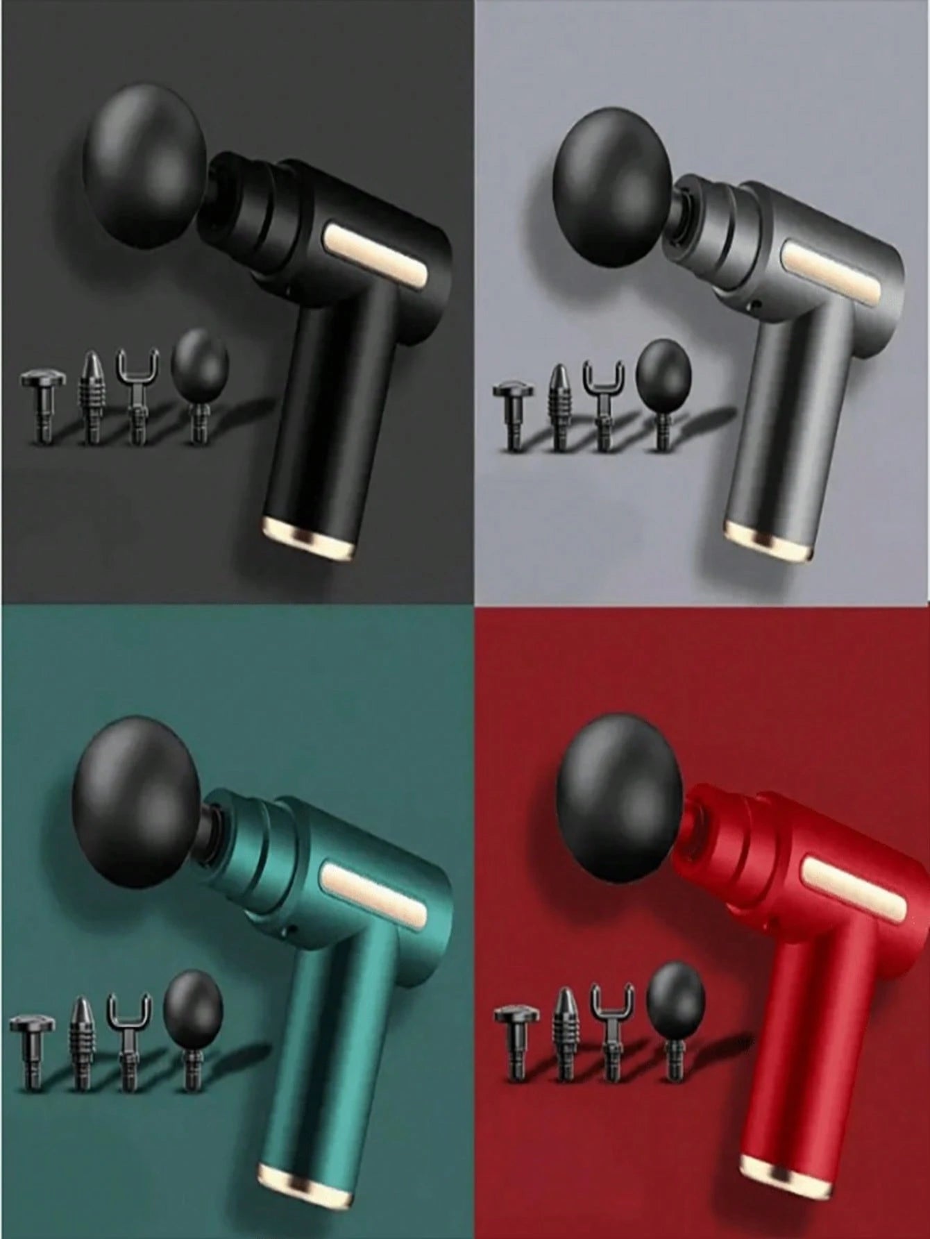 A Stylishly Designed Mini High Torque Motor USB Rechargeable Handheld Massage Gun For Body, Back And Neck Deep Muscle Percussionargeted muscle areas.  Use for 10–15 minutes per session.