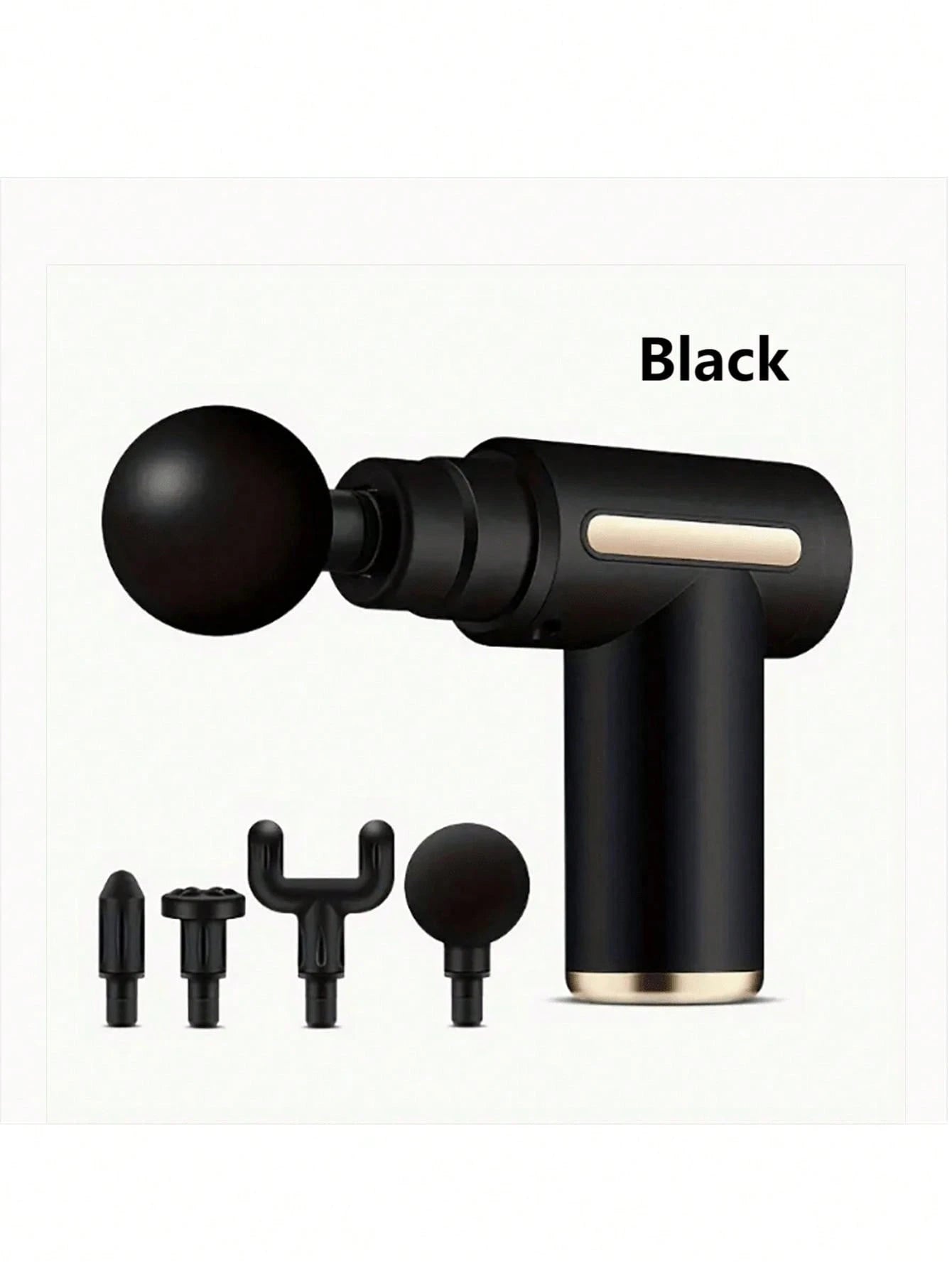 A Stylishly Designed Mini High Torque Motor USB Rechargeable Handheld Massage Gun For Body, Back And Neck Deep Muscle Percussionargeted muscle areas.  Use for 10–15 minutes per session.