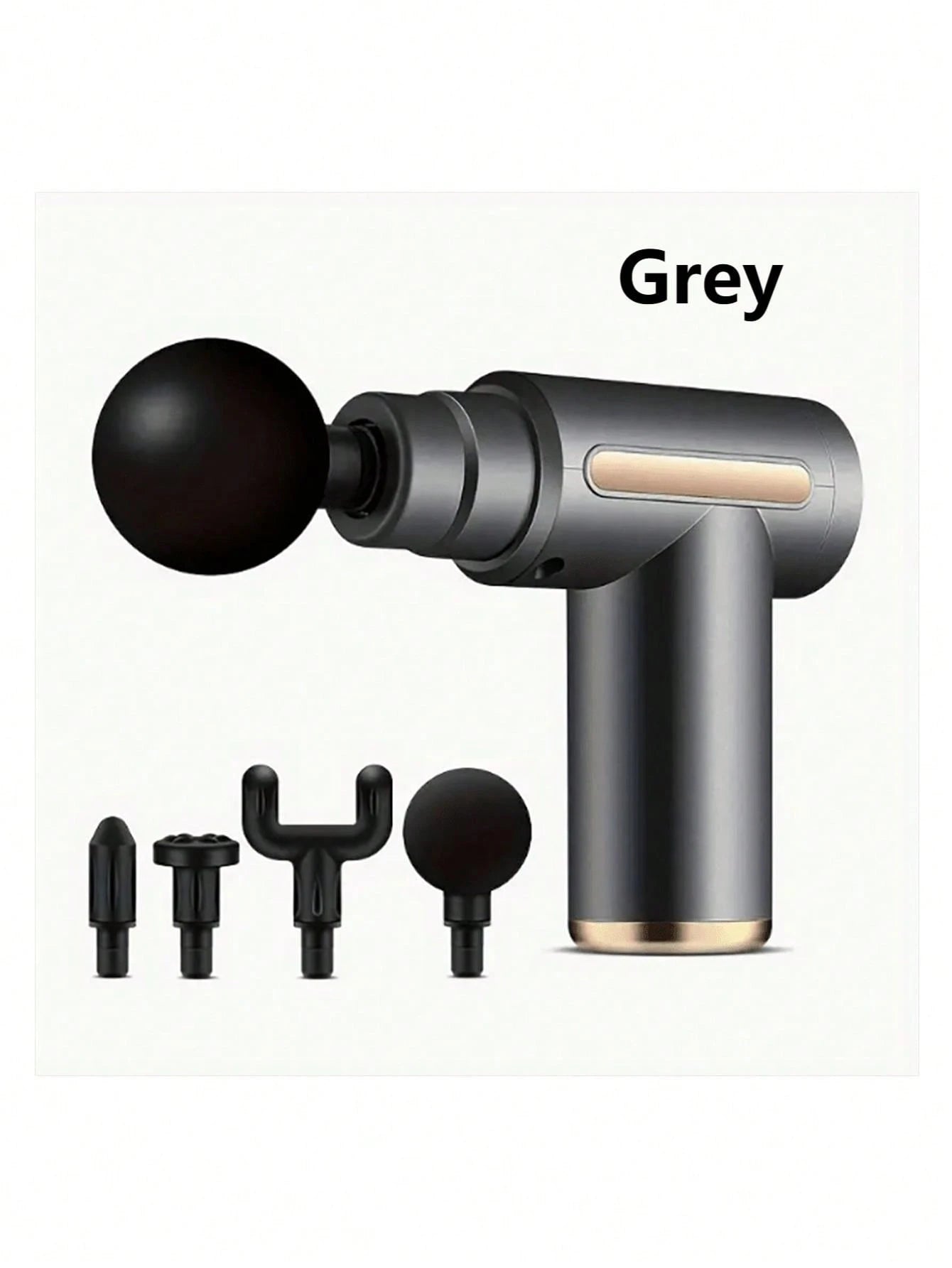 A Stylishly Designed Mini High Torque Motor USB Rechargeable Handheld Massage Gun For Body, Back And Neck Deep Muscle Percussionargeted muscle areas.  Use for 10–15 minutes per session.