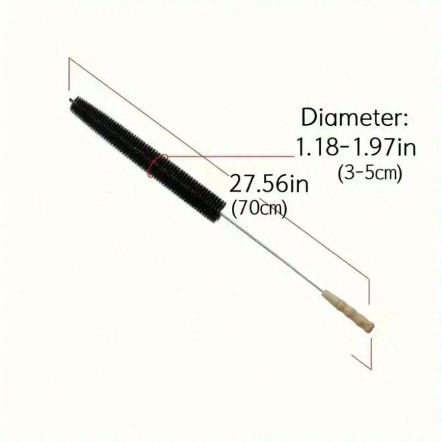 1 Piece Of Washer & Dryer Vent Cleaning Brush With A Long Flexible Rod And Spiral Bristles