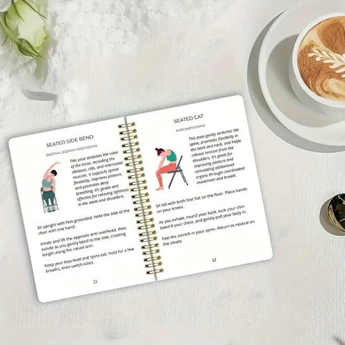 1Pcs 30-Day Chair Yoga Guide: Weight Loss, Muscle Building, And Flexibility Enhancement – Beginner Exercises