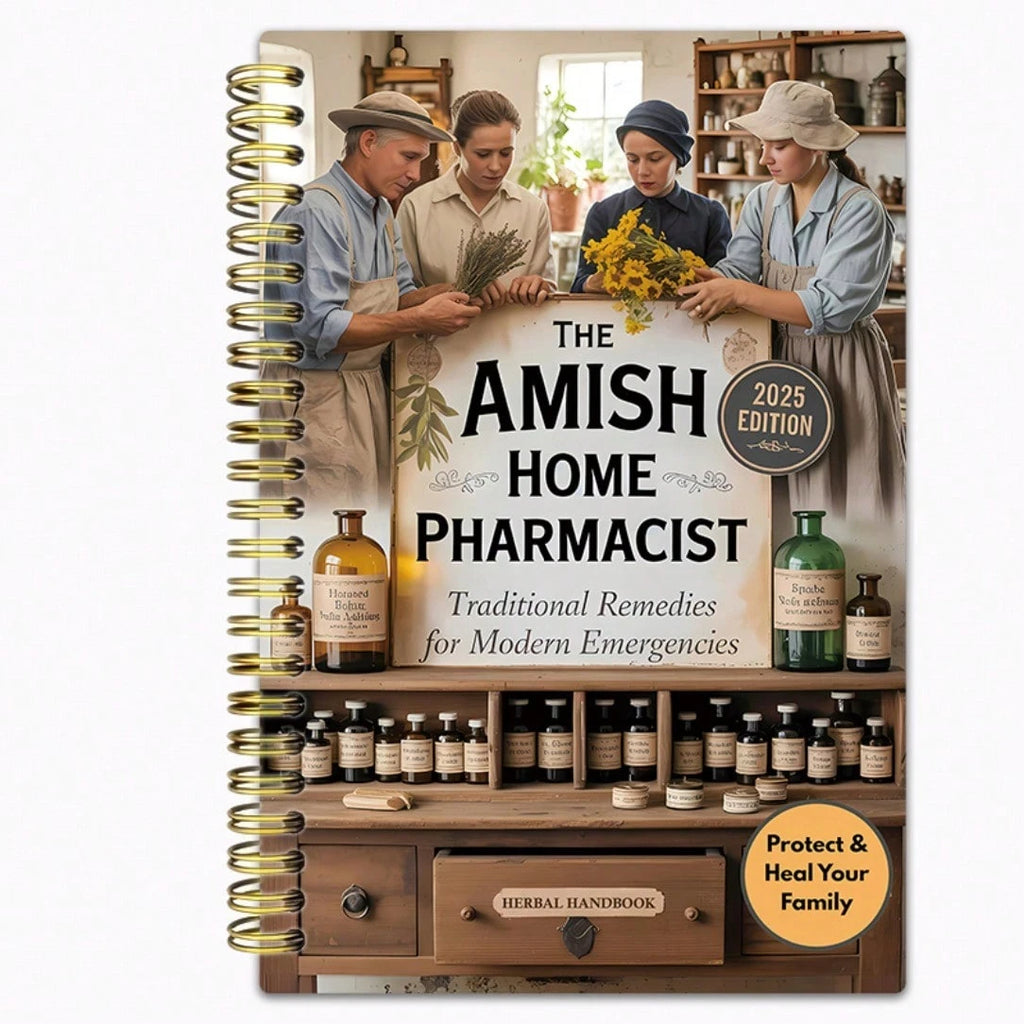 Amish Family Apothecary Notebook - Vintage Herbal Medicine Book, Contains Herbal And Plant Elements
