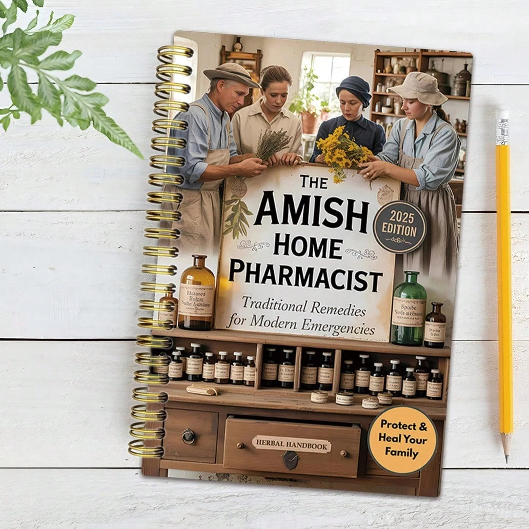 Amish Family Apothecary Notebook - Vintage Herbal Medicine Book, Contains Herbal And Plant Elements