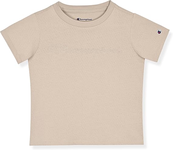 Champion Boys Mesh T-Shirt Short Sleeve Crew Neck Cotton Pinhole Tee Shirts for Kids
