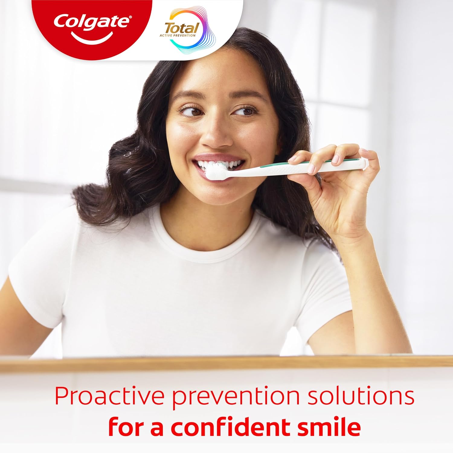 Colgate Total Whitening Toothpaste Paste, 5.1 oz, 2 Pack, Fluoride Antibacterial for Plaque, Gingivitis, Sensitivity, Stain Removal, Clinically Proven, Mint
