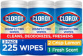 Clorox Disinfecting Cleaning Wipes Variety Pack, 75 Count Each, Pack of 3 (Package May Vary)