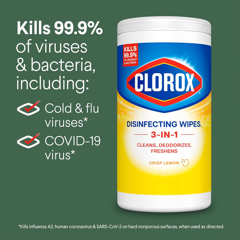 Clorox Disinfecting Cleaning Wipes Variety Pack, 75 Count Each, Pack of 3 (Package May Vary)